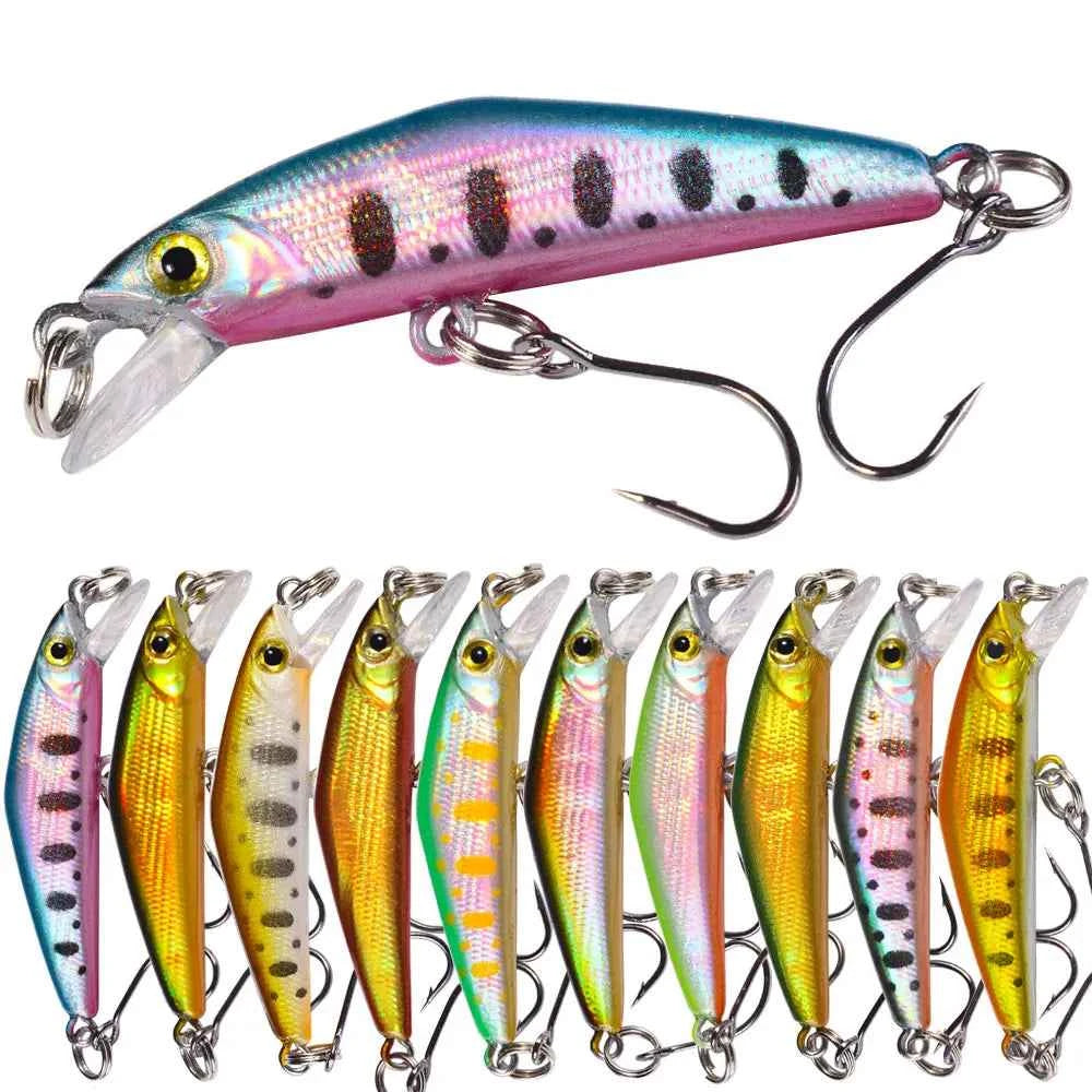 43mm 1.6g Micro Sinking Minnow Fishing Lure – Hard Bait for Bass, Trout, Salmon & Panfish