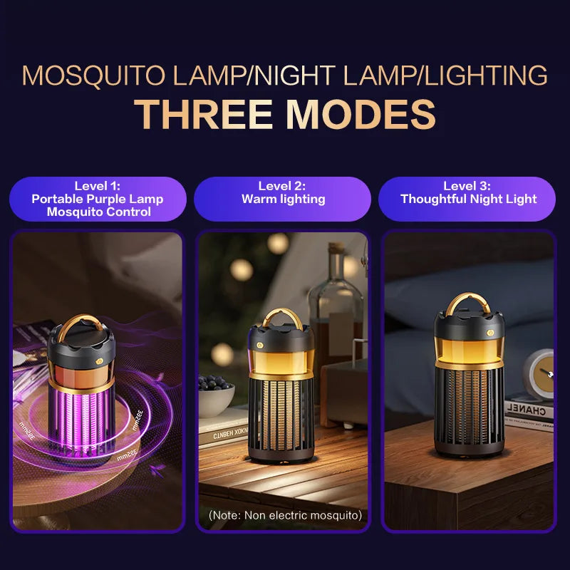 3-in-1 Mosquito Repellent Lamp Camping Lighting Insect Repellent Home Nightlight Electric Shock Mosquito Repellent Household