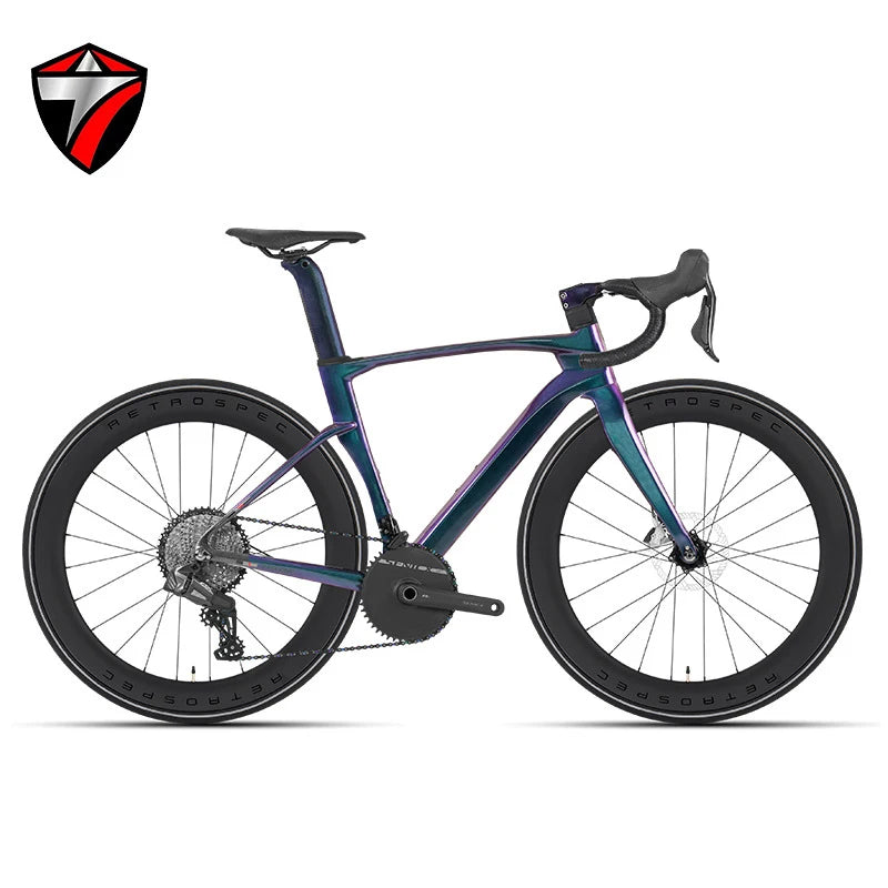 TWITTER Full Carbon Light Weight Wireless Road Bike With WheelTop Wireless Electronic GEX-12S Shifting Carbon Wheels Bicycle