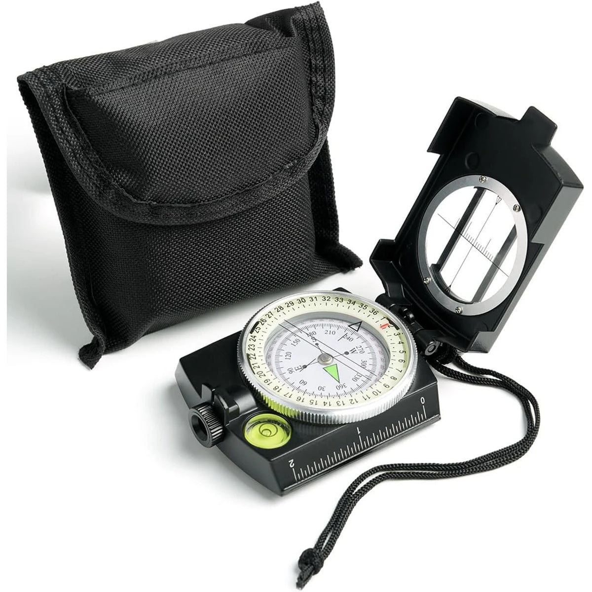 Metal Tactical Sighting Compass – Luminous, Waterproof & Shockproof for Hiking, Hunting & Survival