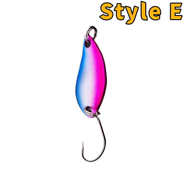 Trout Bait Metal Spoon Fishing Lure Wobbler Jigging Tackle Accessories Multi-color Long-casting Lure Bait