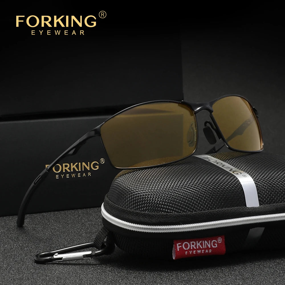 FORKING UV400 Polarized Rectangle Sunglasses – Unisex Outdoor Sport