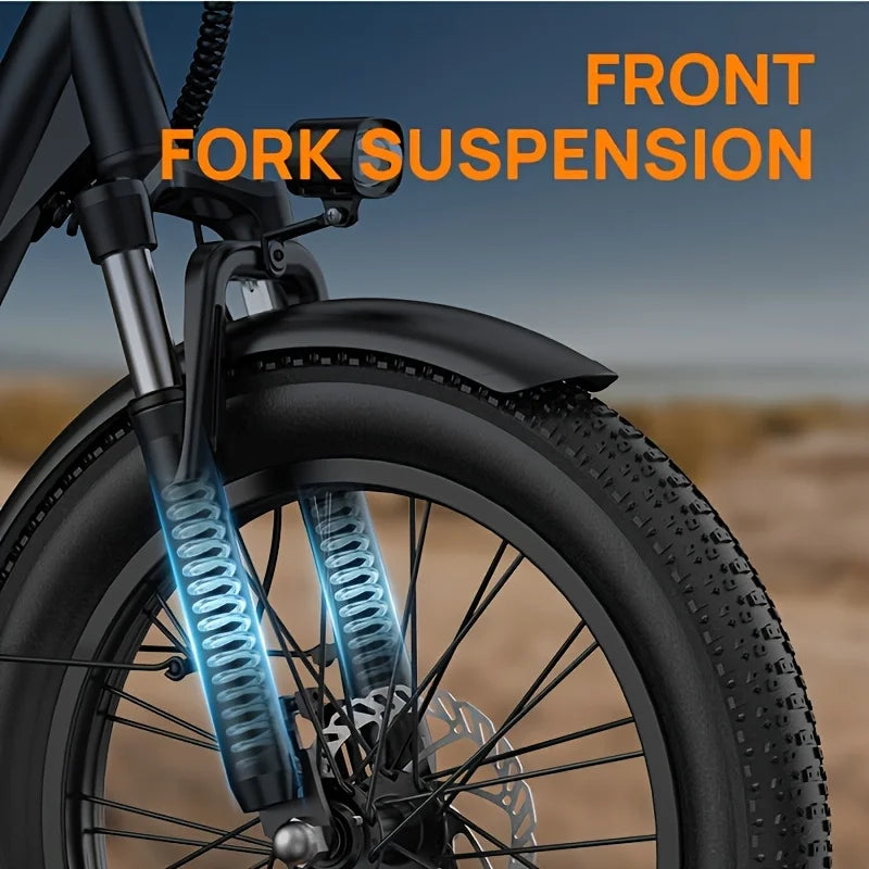 1000W E20 Electric Bike | 48V 13Ah Removable Battery, 20MPH, 20&