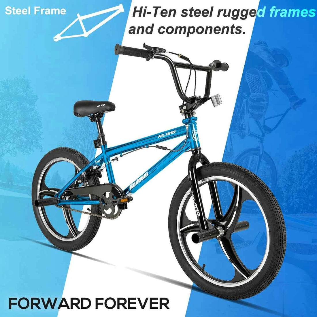 20-Inch Kids BMX Bike – 360° Rotor Freestyle, 4 Pegs, Single Speed for Ages 5–12