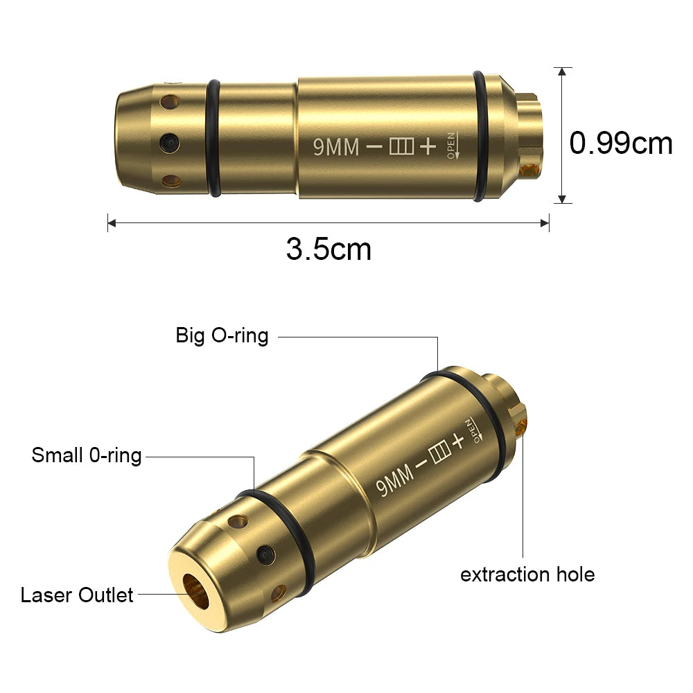9mm(long)link laser training cartridge Red Dot Laser Training Bullet Trainer Cartridge Tactical Laser Bullet