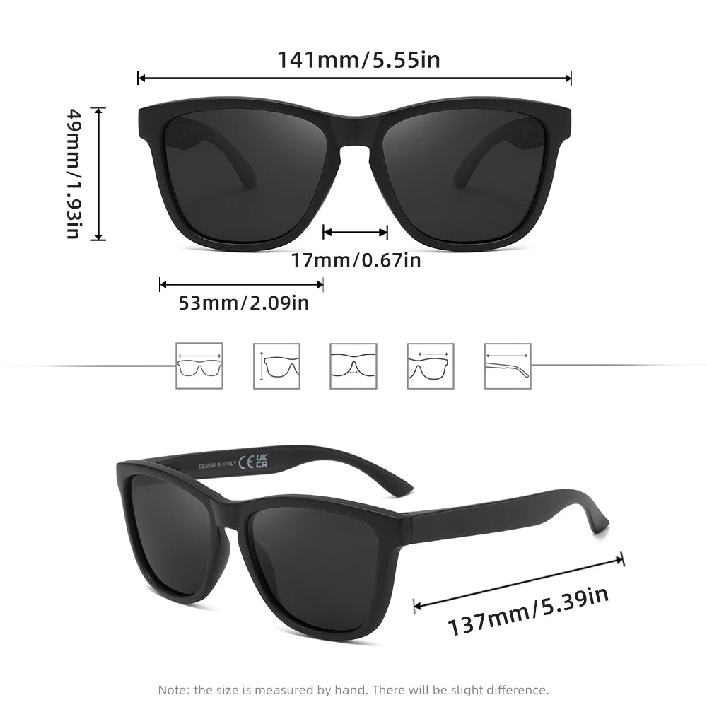 RIVIERSUN Classic Polarized Sunglasses – UV400 Unisex Retro Square Eyewear