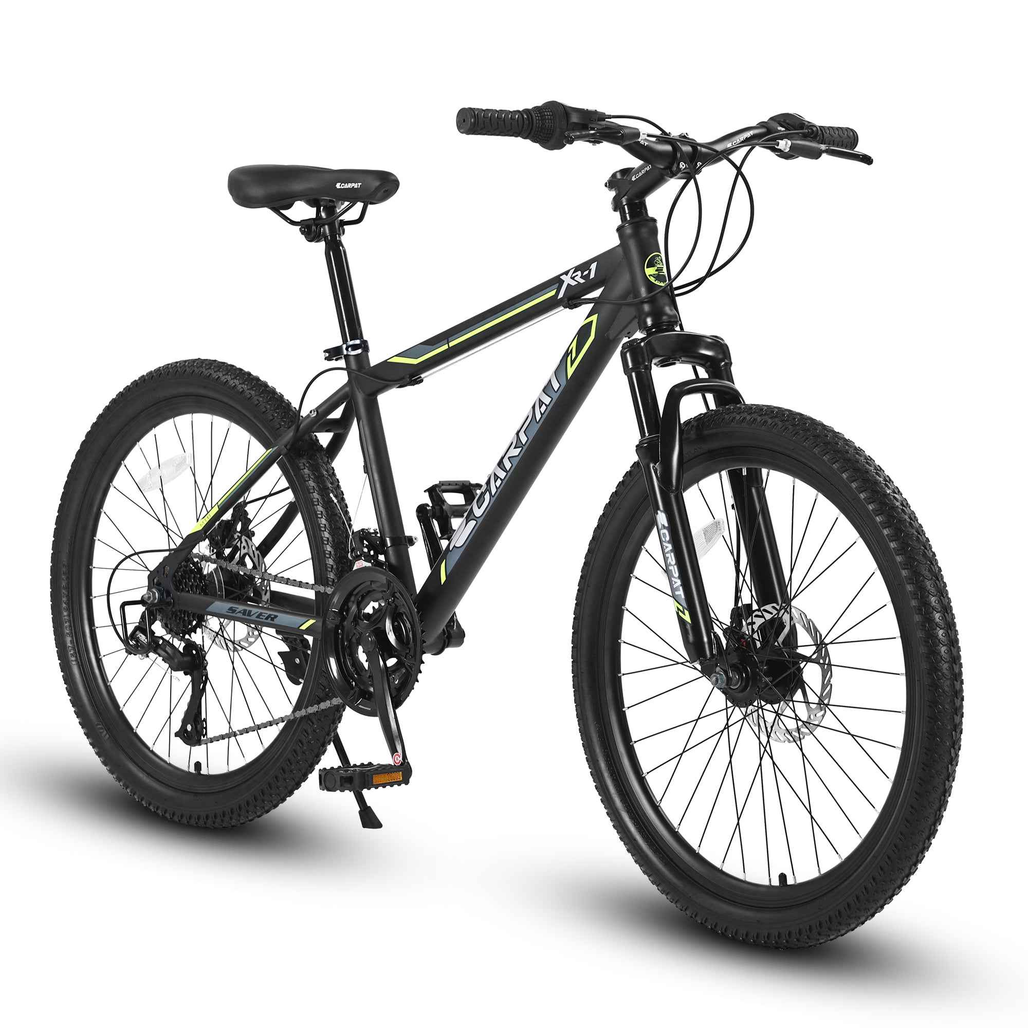 A26207 26 Inch Steel Frame Shock Fork Plus Shock Absorber 21-speed Unisex Mountain Bike