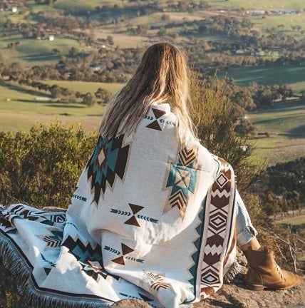 Portable Ramadan Vintage Picnic Mat, Bohemian Style Blanket, For Outdoor Picnic Camping