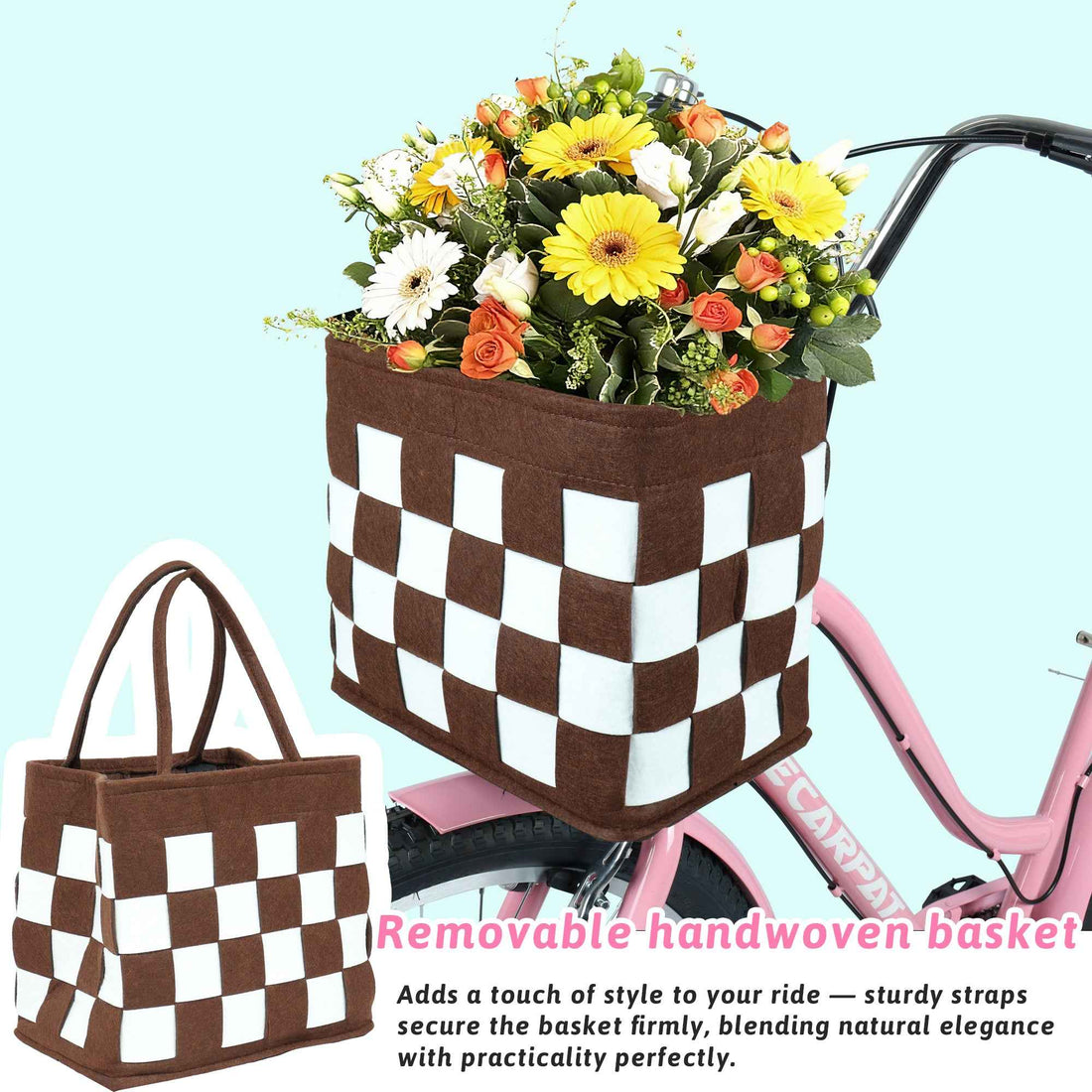 26 Inch 7-Speed City Commuter Bike With Lock & Detachable Basket High-Tensile Steel Frame, Lightweight Alloy Wheels & V-Brakes Multiple Colors For Urban Riding