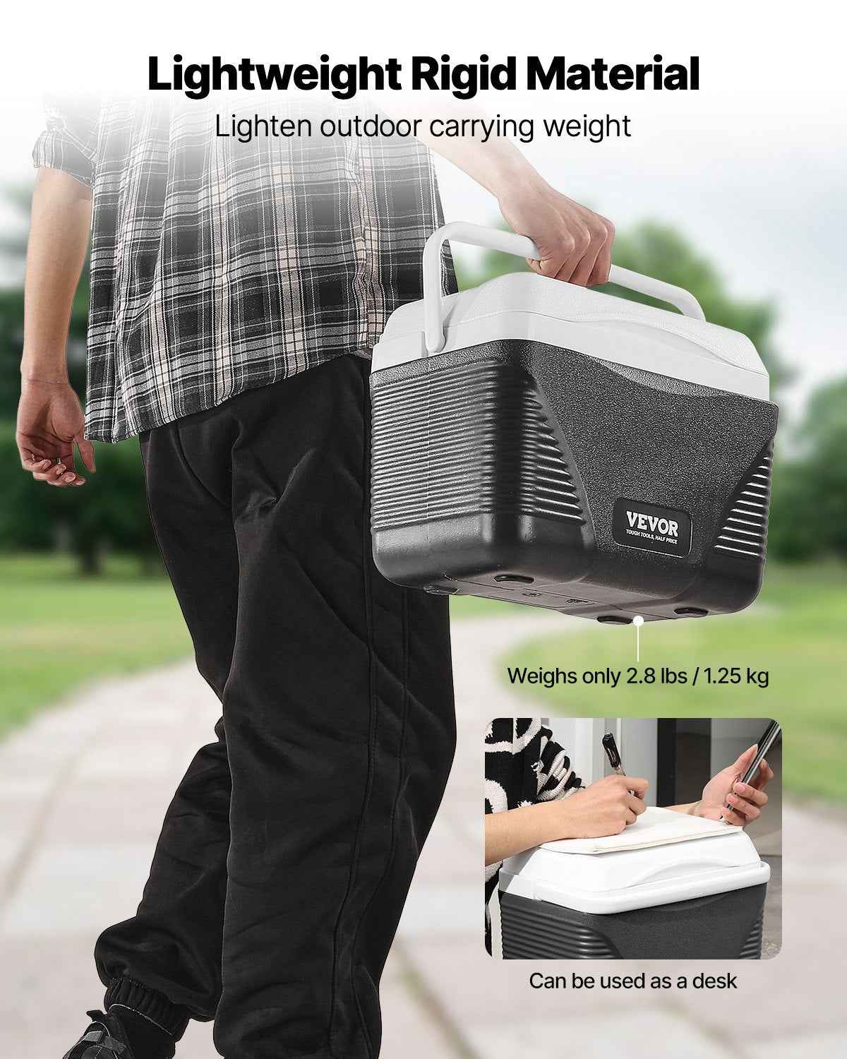 Portable Cooler 8.5 QT Insulated Hard Cooler 12 Can Capacity With Handles