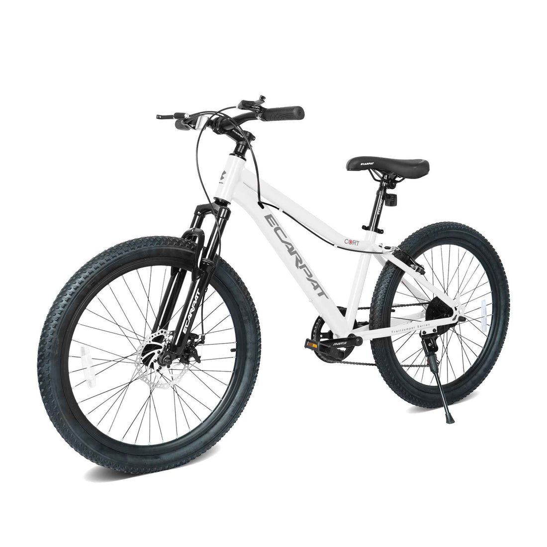 24 Inch Youth Mountain Bike With 7 Speeds & Front Suspension Durable Steel Frame, Alloy Rims & Disc Brakes For Boys And Girls In Multiple Colors