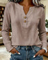 V-neck Buttoned Women&