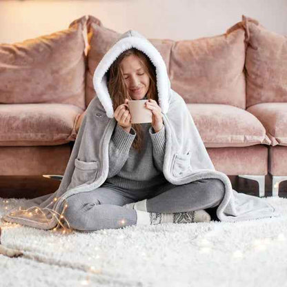 USB-Powered Wearable Heated Flannel Blanket – 3 Heat Levels