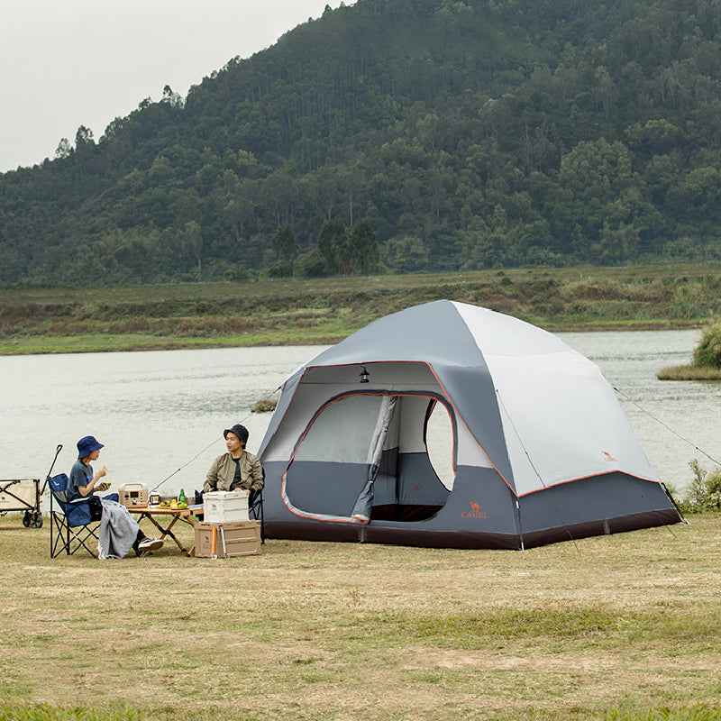 Quick-Build 4-Season Camping Tent, 6 or 8 Person, Titanium Gray