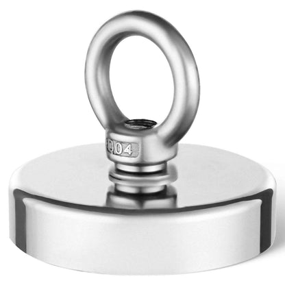 Fishing Magnet, 700 LBS/318 Kg Pulling Force Super Strong Neodymium Fishing Magnet, Rare Earth Magnet With Handle Diameter 2.36 In/60 Mm For Retrieving In River, Magnetic Fishing, Heavy Hanging