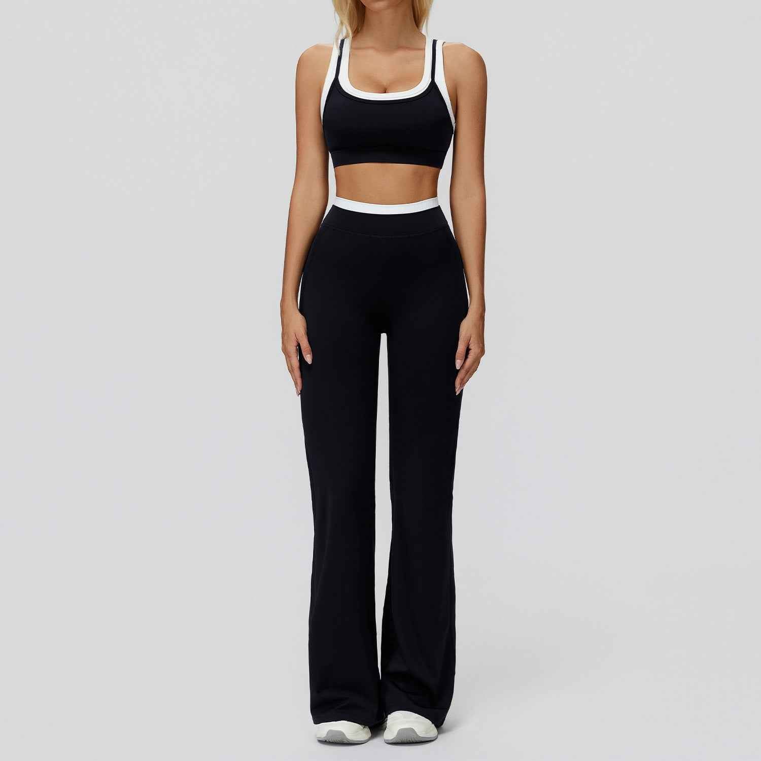 Contrast Nude Yoga Suit Thread