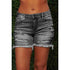 New Style Ripped Fringed High Stretch Denim Shorts Women
