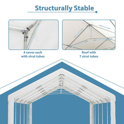 Party Tent Heavy Duty, Large Wedding Event Shelters With 2 Storage Bags &amp; Removable Sidewalls, Outdoor Canopy Gazebo Commercial Tents For Parties Carport Camping Garden Patio