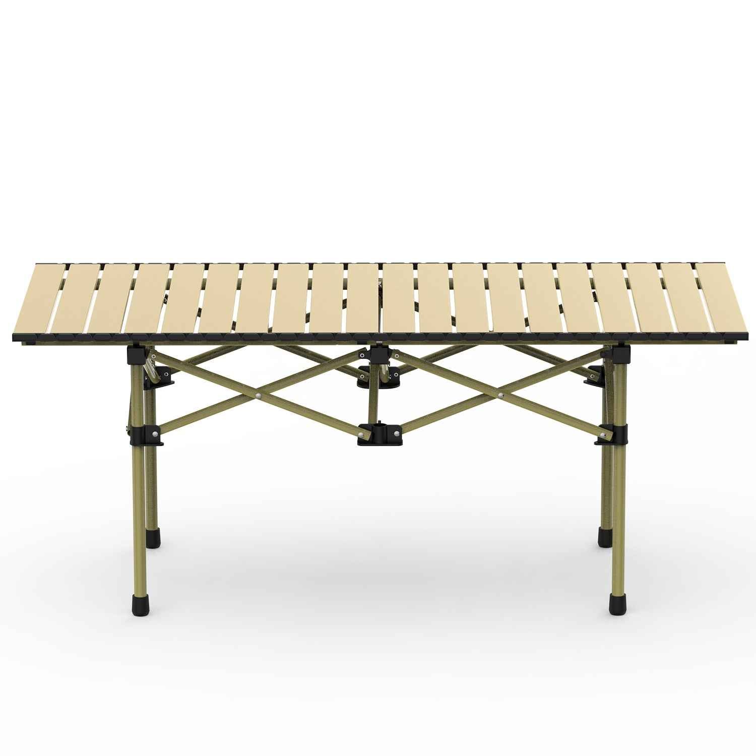 1Pc S Or L Size Options Folding Camping Table Portable Lightweight Carbon Steel Roll-up Picnic BBQ Desk With Carry Bag Heavy Duty For Outdoor Beach Backyard Party Patio Camping Hiking BBQ Picnic