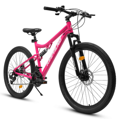 A26304 26 Inch All-Terrain Mountain Bike With Disc Brakes 21-Speed Drivetrain &amp; Durable Carbon Steel Frame Ideal For Men And Women, Perfect For Trail Riding And Touring
