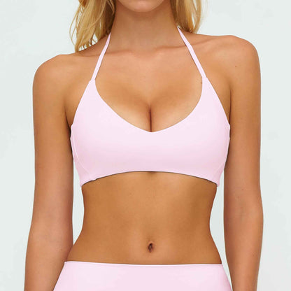 Halter-neck Hollow-out Design For A Beautiful Back Tight-fitting Sports Bra