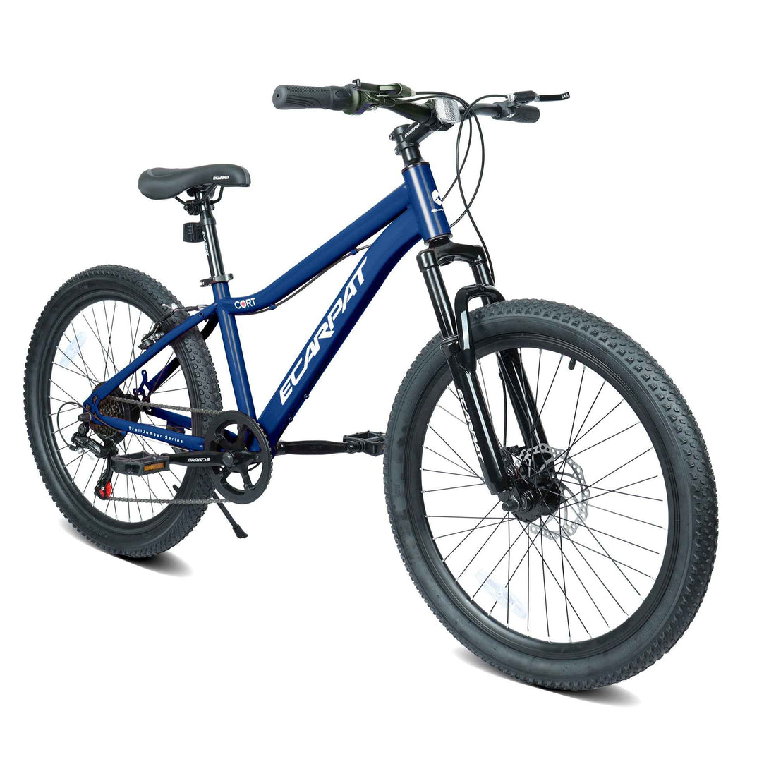 24 Inch Youth Mountain Bike With 7 Speeds &amp; Front Suspension Durable Steel Frame, Alloy Rims &amp; Disc Brakes For Boys And Girls In Multiple Colors