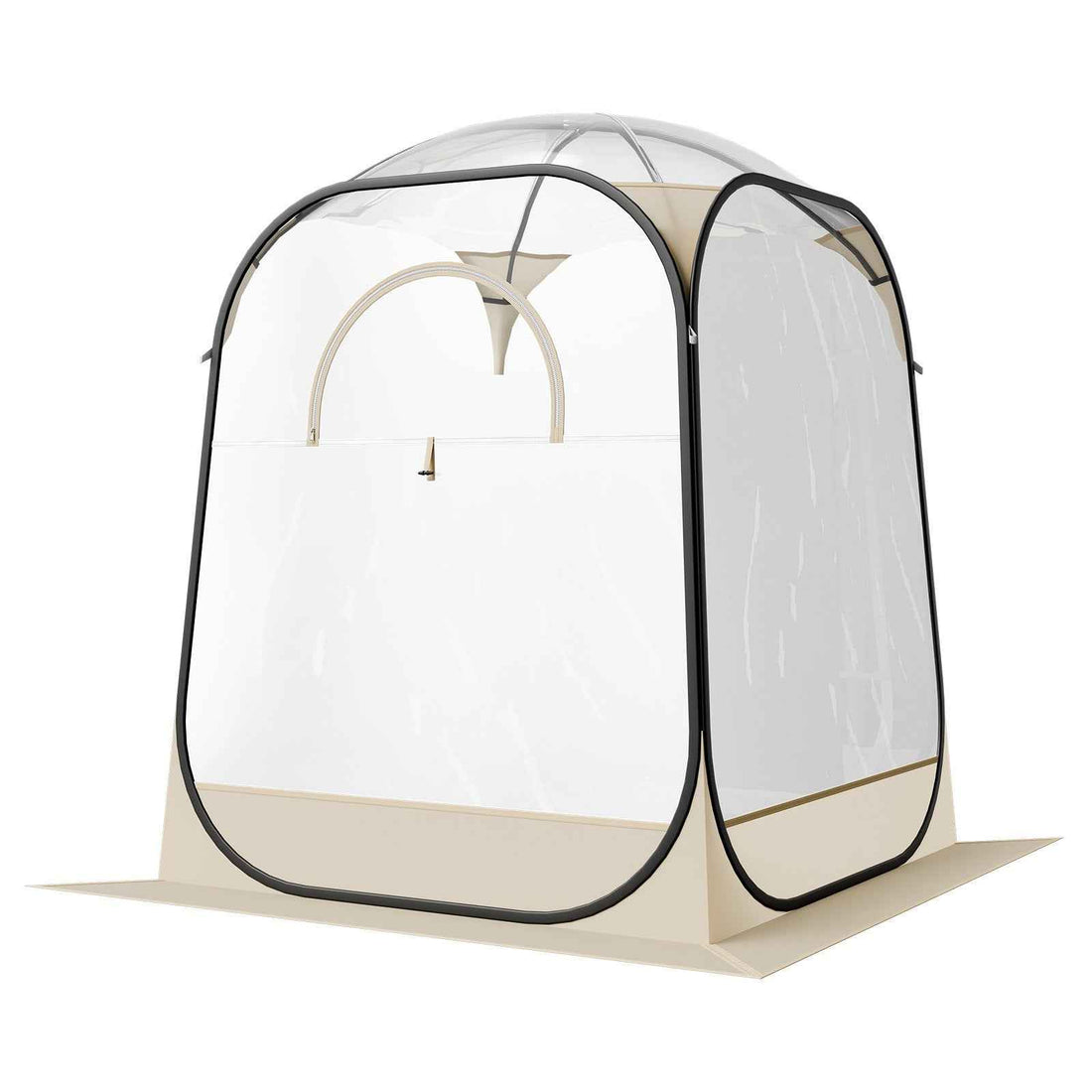 Pop Up Sports Tent, 50x50 In Clear Bubble Tent For 1 Person, Waterproof Outdoor Pod With Floor Mat & Top Cover, Garden Igloo Dome Tents Camping Shelter For Events Fishing Cheering
