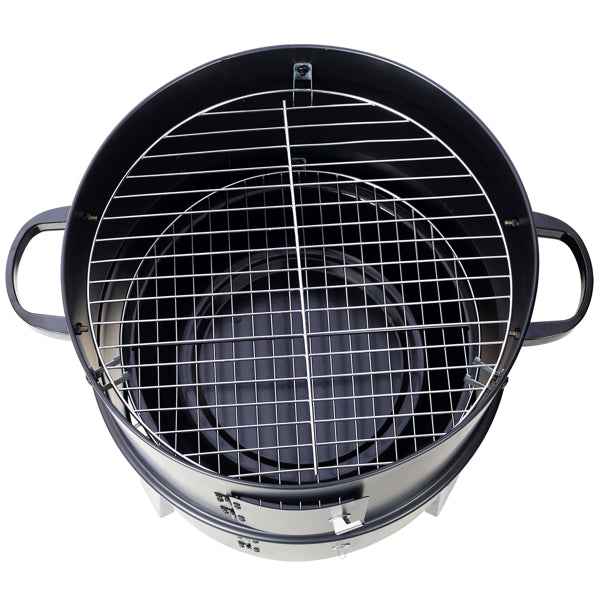 Charcoal Smoked Grill, Outdoor Cooking, 16 Inch Vertical Smoker Portable Grill Suitable For Camping, Black