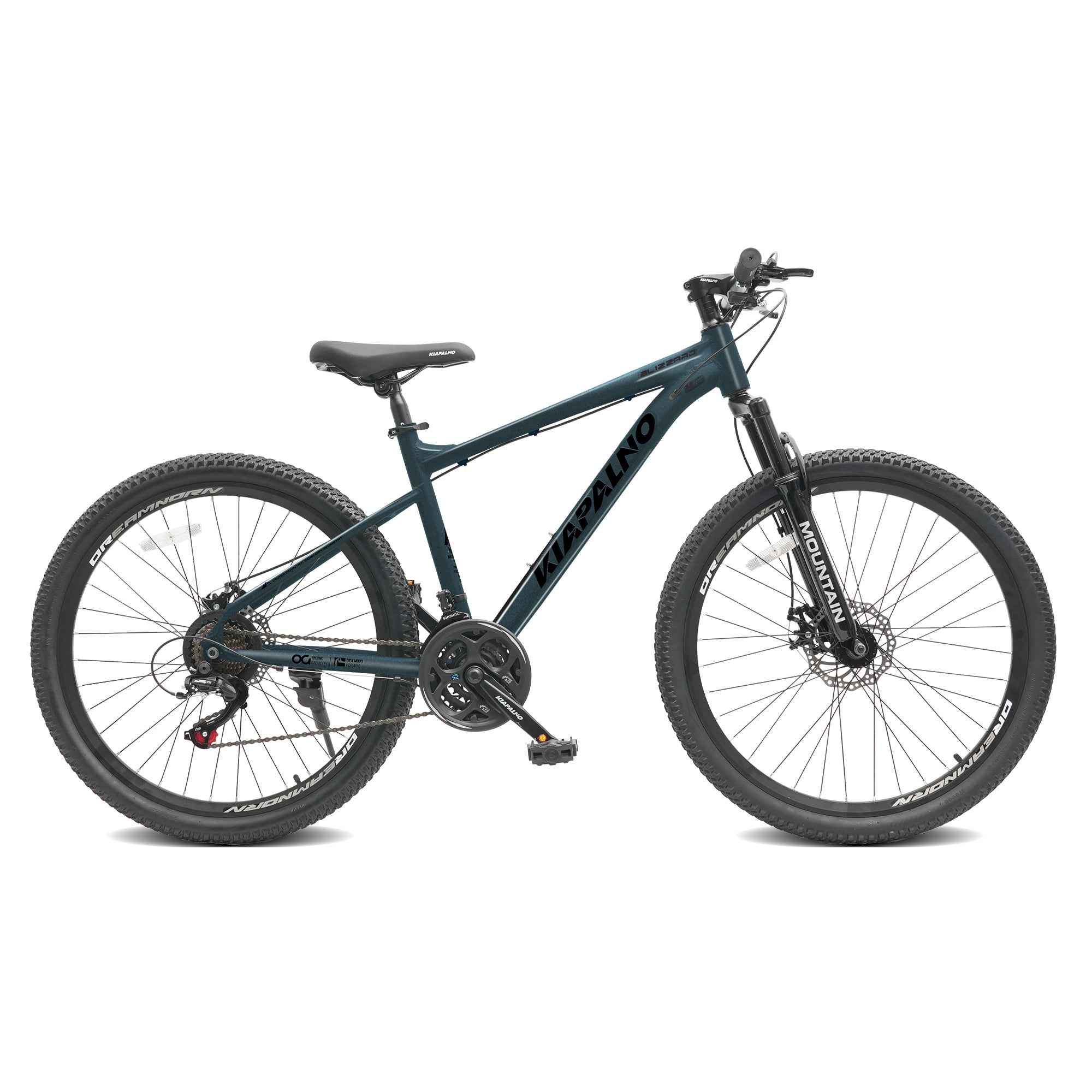 A26317 KIAPALNO 26 Inch All-Terrain Mountain Bike With Disc Brakes 21-Speed Drivetrain &amp; Durable Carbon Steel Frame Ideal For Men And Women, Perfect For Trail Riding And Touring