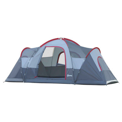 Fibreglass &amp; Steel Frame 5/6 Person Lightweight Camping Tent Blue