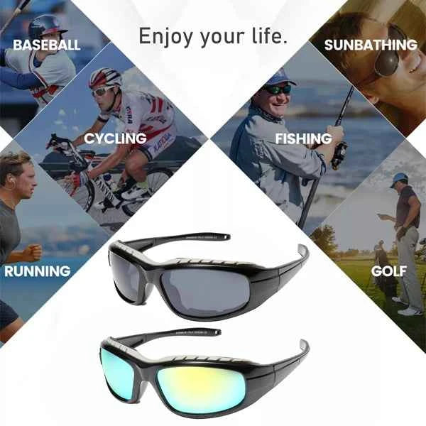 2 Pair Motorcycle Riding Glasses Wind Resistant Sunglasses Outdoor Sport Protection Goggles(TK/TMEU For Self-pickup)