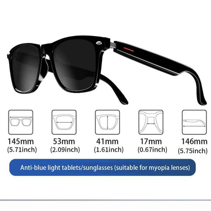 SENBONO E13 Smart Glasses Outdoor Smart Sport Hands-Free Call Music Headphone Anti-Blue Eyeglasses Wireless BT Voice Sunglasses