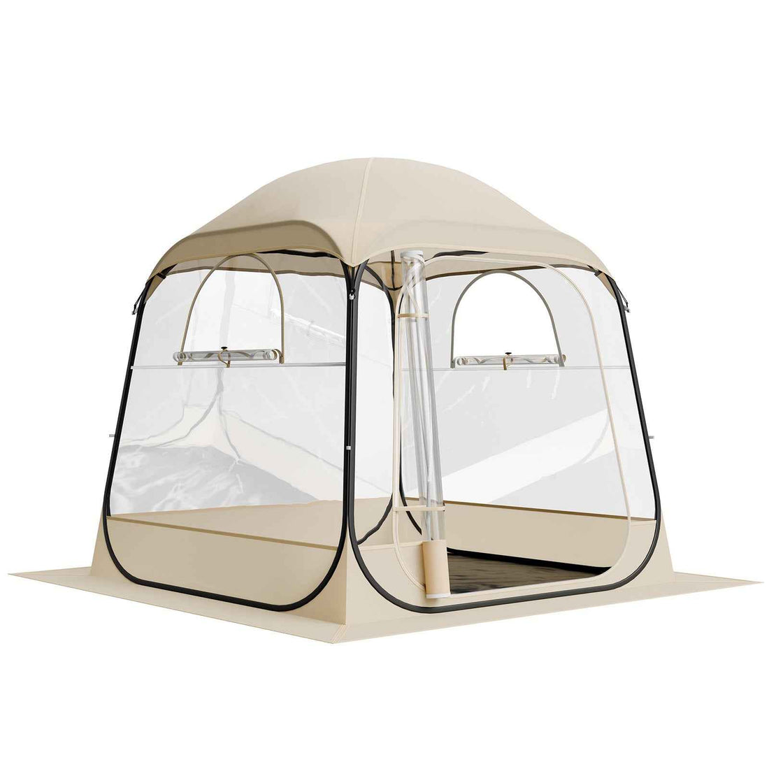 Pop Up Sports Tent, 72x72 In Clear Bubble Tent For 2-4 Persons, Waterproof Outdoor Pod With Floor Mat &amp; Top Cover, Garden Igloo Dome Tents Camping Shelter For Events Fishing Cheering
