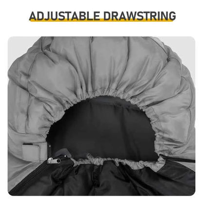 Rectangular Heated Sleeping Bag, Lightweight Sleeping Bag With Multi USB Powered Heating Pads, Waterproof Compact Envelope Sleeping Bag For Backpacking Hiking, Gray