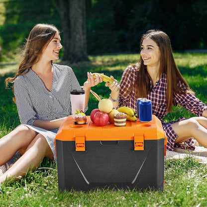 Portable Cooler 63 QT Insulated Hard Cooler 90 Can Capacity With Cup Holder