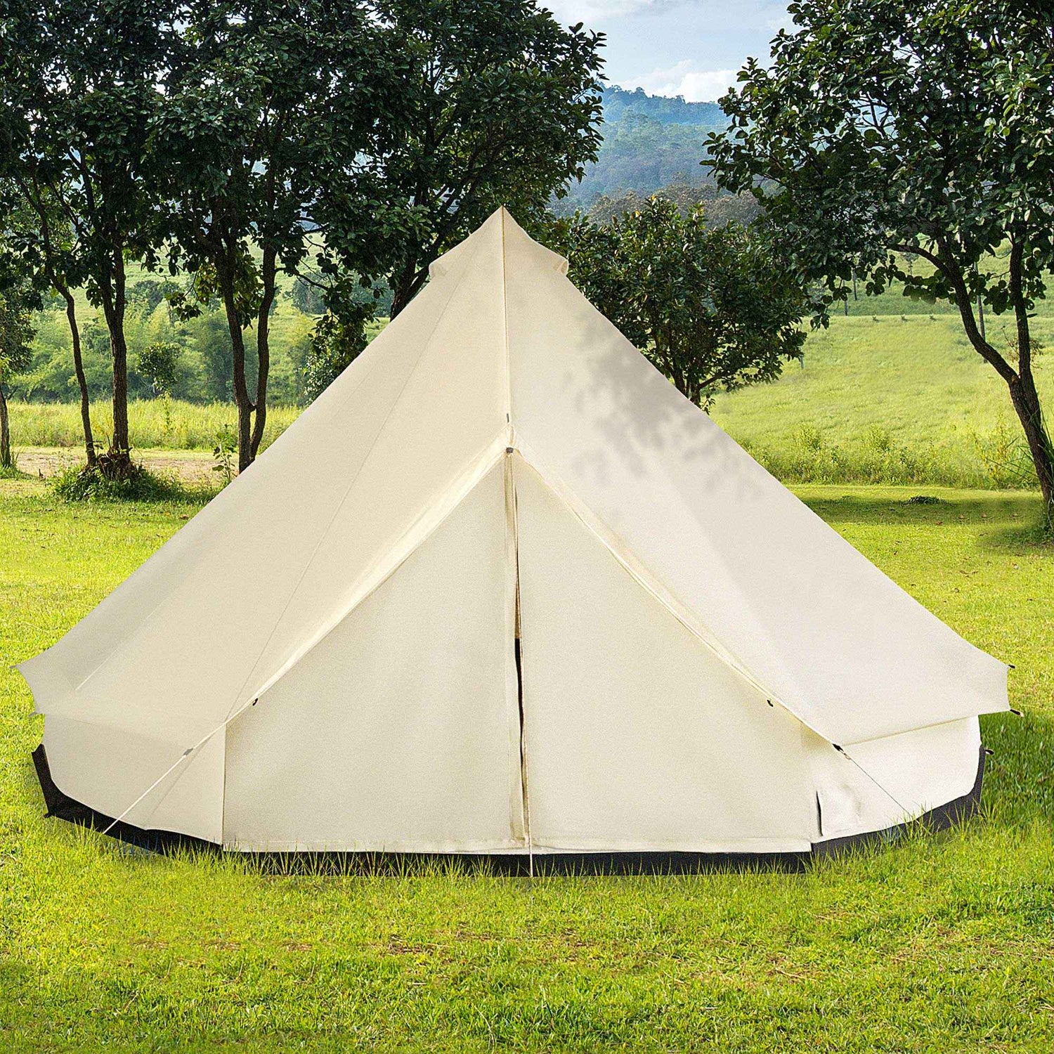 10-Person Large Waterproof Yurt Camping Tent, Perfect For Family Camping, Blue