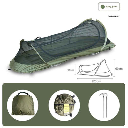 Outdoor Camping Single-person Tactical Tent, Waterproof Boat-style Tent, Foldable