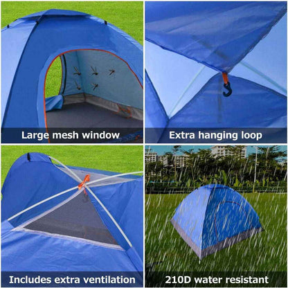 3-4 Person Automatic  Up Outdoor Hiking Camping Tent Waterproof UV Protection