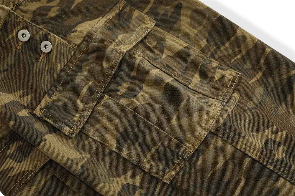Fashion Camouflage Workwear Suspender Pants Men