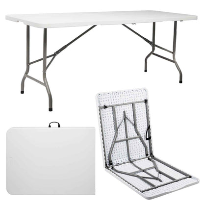 Lightweight Plastic Folding Rectangular Table For Outdoor Lounging