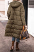 Solid Color Hooded Long Coat Winter Long Sleeve Double-sided Wear Slim Elegant Cardigan Jacket Top Women&