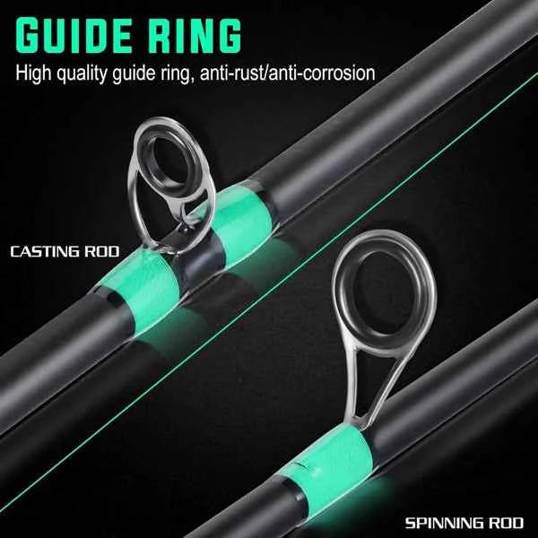 180cm-70.86inch 4 Section Fiberglass Spinner Baitcasting Fishing Rod M Tone Fish Pole Carp Fishing Tackle Accessories