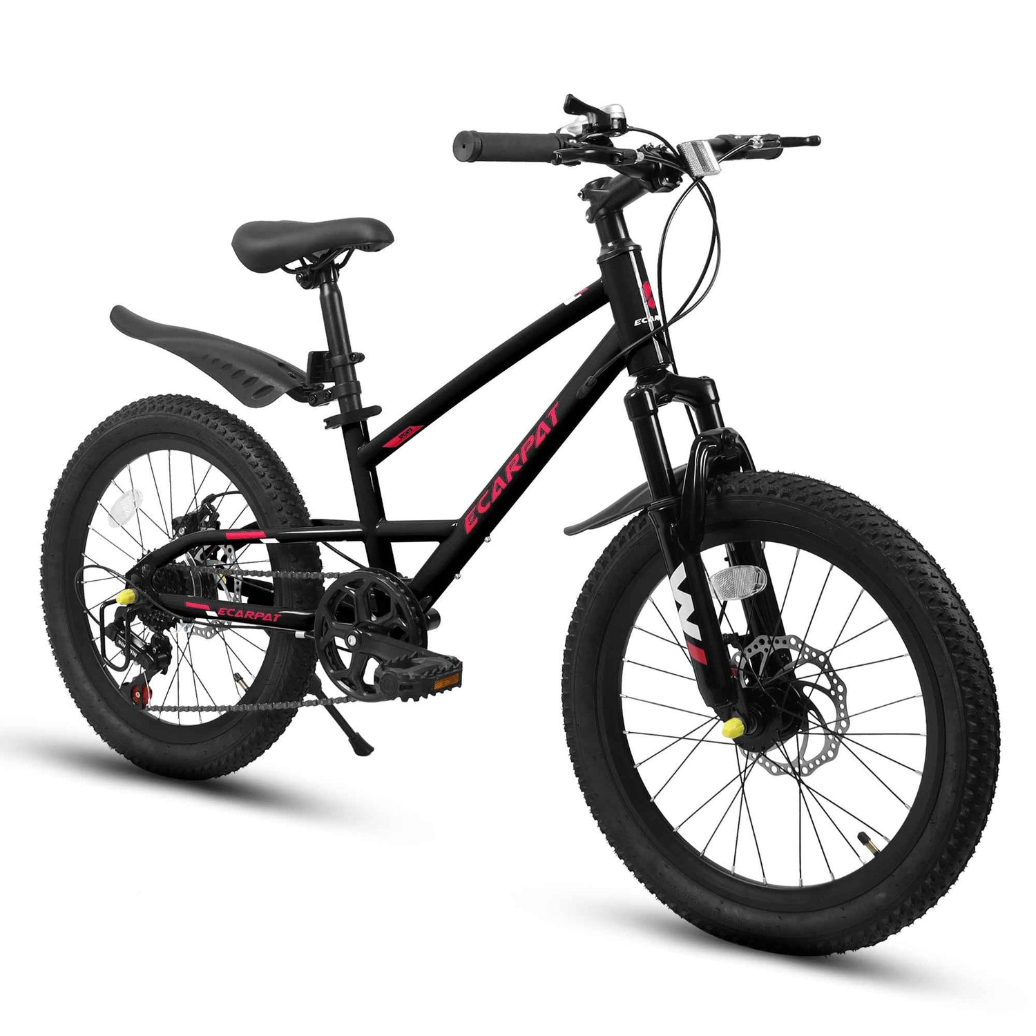 A20184 20 Inch Mountain Kids Bike For Boys &amp; Girls, Ages 6-12, 7-Speed With Front Suspension