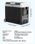 Car Refrigerator, DC 12/24V AC100-240V Compressor Electric Cooler,  -4°F To 68°F Truck Refrigerator With APP Control, Wheels & Dual Zone, 58 QT Cars Cooler For RVs, Boats, Camping, Fishing