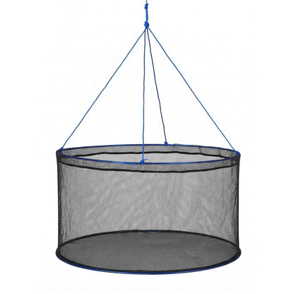 Foldable Fishing Net, Landing Fishing Pier Nets, Portable Drop Net For Pulling Up Fish, Durable And Fish-friendly, With Rope And Storage Bag, For Minnows, Crawfish, Shrimp, Crab
