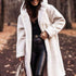 Autumn Winter Fashion Elegant Long Coat Woman Plush Warm Faux Fleece Coat Women Teddy Jacket Female Teddy Coat Outwear Ladies