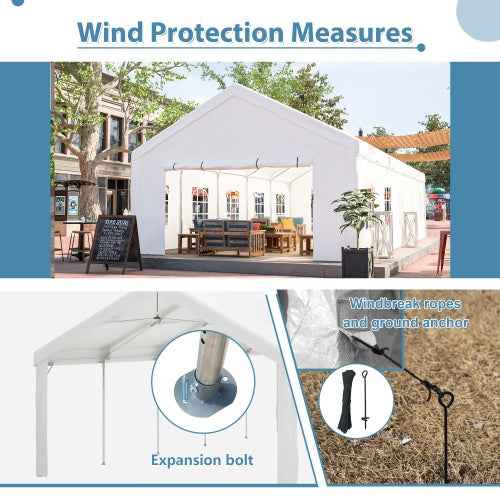 16x32FT Party Tent Heavy Duty, Large Wedding Event Shelters With 3 Storage Bags &amp; Removable Sidewalls, Outdoor Canopy Gazebo Commercial Tents For Parties Carport Camping Garden Patio