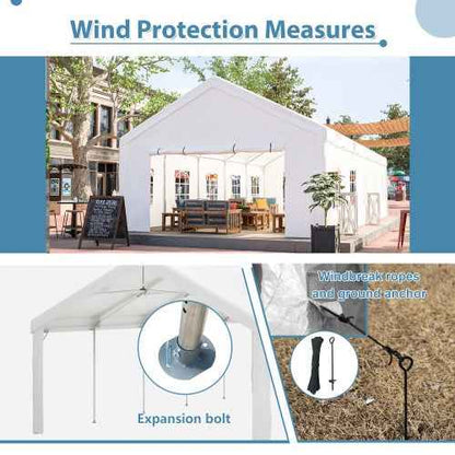 16x32FT Party Tent Heavy Duty, Large Wedding Event Shelters With 3 Storage Bags &amp; Removable Sidewalls, Outdoor Canopy Gazebo Commercial Tents For Parties Carport Camping Garden Patio