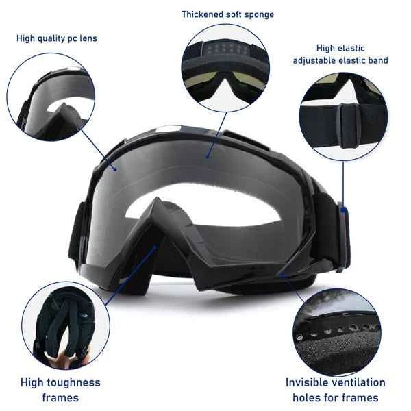 Windproof Anti-Scratch Dustproof Motorcycle Riding Goggles Ski Goggles Racing Goggles Logistics - Only For USPS.TK And TMEU Only For Self-pickup