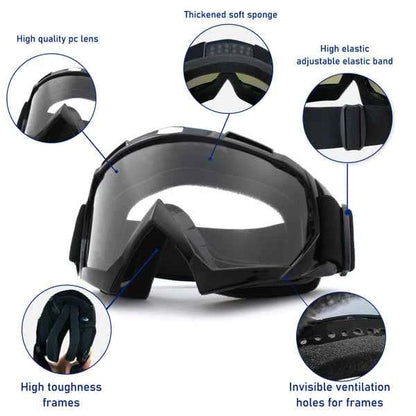 Windproof Anti-Scratch Dustproof Motorcycle Riding Goggles Ski Goggles Racing Goggles Logistics - Only For USPS.TK And TMEU Only For Self-pickup